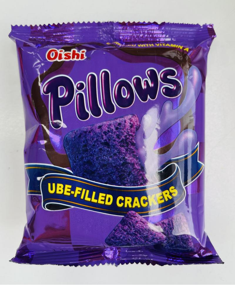 PHILIPPINE OISHI PILLOWS UBE FILLED CRACKERS 38G
