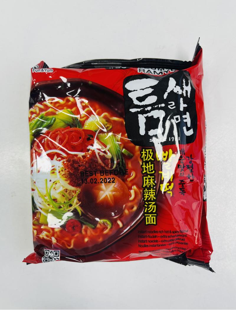 韩国 不倒翁 极地麻辣汤面 120G