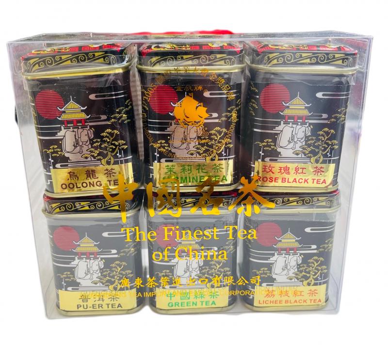 中国名茶 “乌龙茶， 茉莉花茶， 玫瑰花茶，普洱茶， 绿茶， 荔枝花茶” 170G