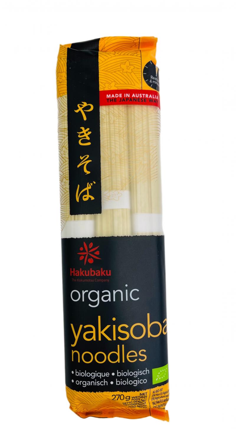 HAKUBAKU ORGANIC YAKISOBA NOODLES 270G