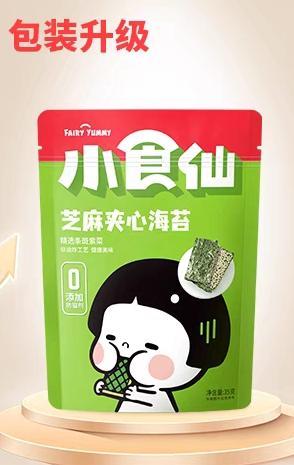 中国 良品铺子 小食仙 芝麻夹心海苔 35G