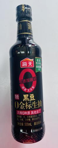 海天零添加黑豆生抽500ML