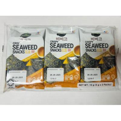 必品阁 韩国调味海苔 原味 5克x3
