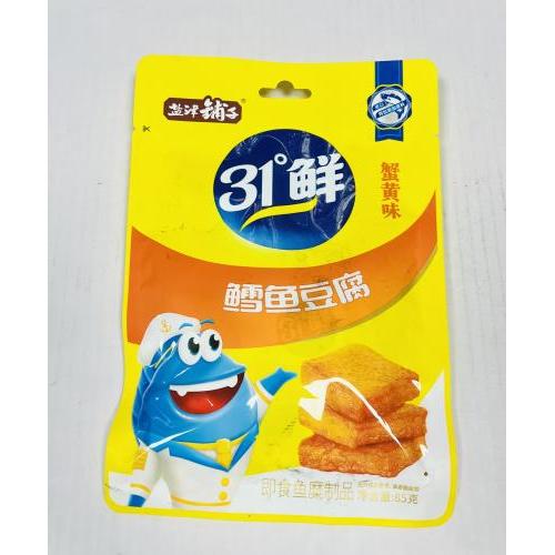 盐津铺子 31度鲜 鳕鱼豆腐 蟹黄味 85克