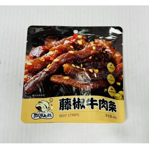 飘零大叔 藤椒牛肉条 48克