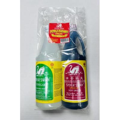 Silver swan 菲律宾醋和酱油 特惠装1000毫升x2