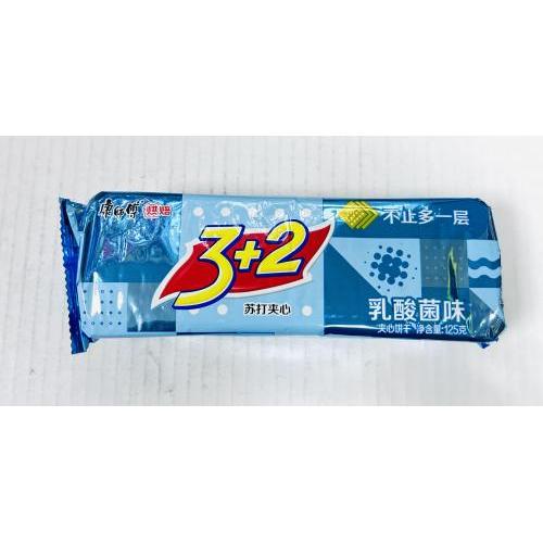 康师傅 3+2 苏打夹心饼干 乳酸菌味 125克
