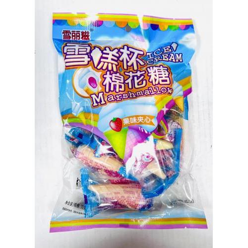 雪丽糍 雪糕杯棉花糖 果味夹心 70克