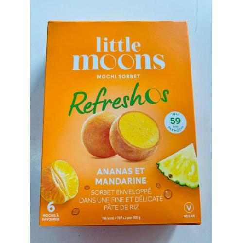 LITTLE MOONS 糯米糍冰淇淋沙冰 菠萝香橙味 6PCS
