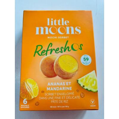 LITTLE MOONS 糯米糍冰淇淋沙冰 菠萝香橙味 6PCS
