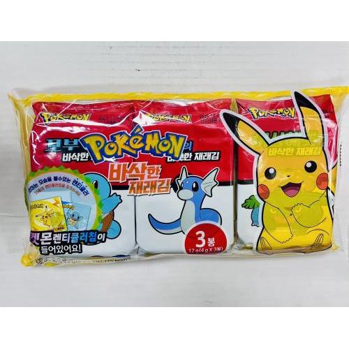 日本神奇宝贝 海苔3包装 含卡片 4克x3包