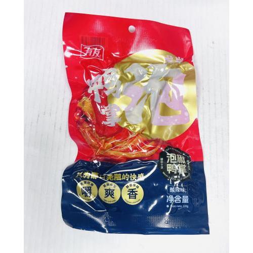 有友 泡椒鸭掌 120克