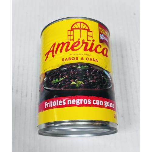 America frijoles negros con guiso 580g