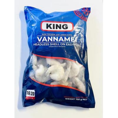 King vannamei 无头带壳虾 易剥 16/20 750克