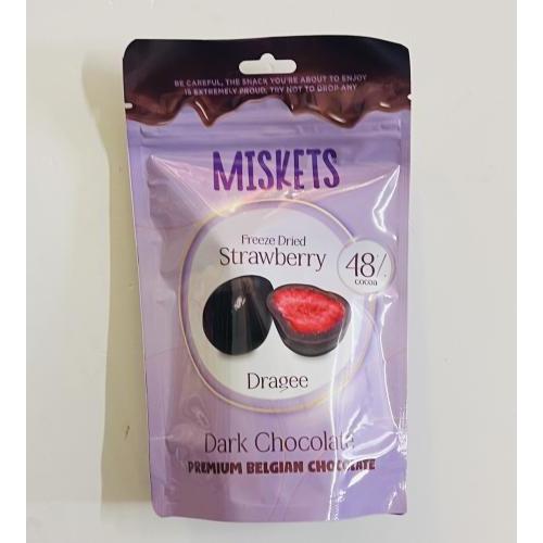 Miskets 比利时黑巧冻干草莓 80克