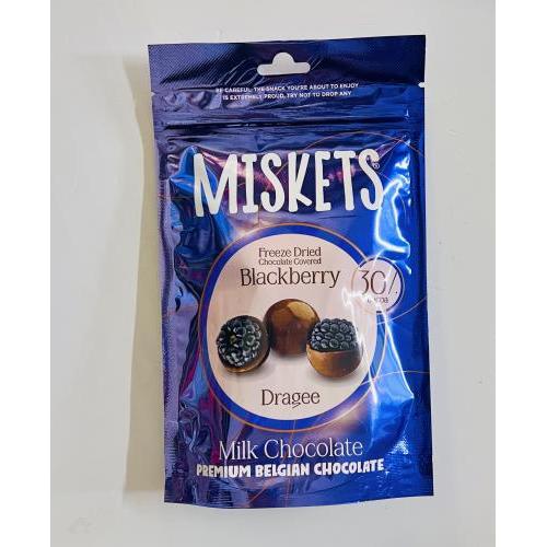 Miskets 比利时牛奶巧克力冻干黑莓 80克