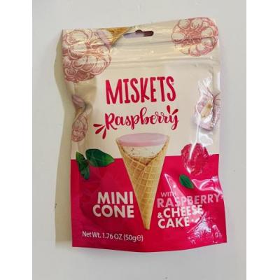 Miskets 迷你甜筒覆盆子和芝士蛋糕味小零食 50克